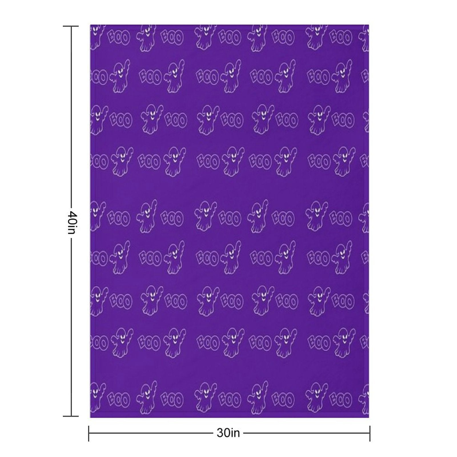 Boo Pattern Machine-washable Throw Blanket