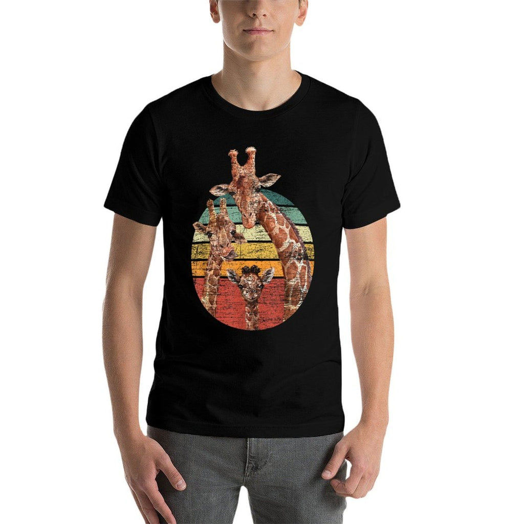 Animal Lover Family African Safari Giraffe  High-quality Stitching T-Shirt