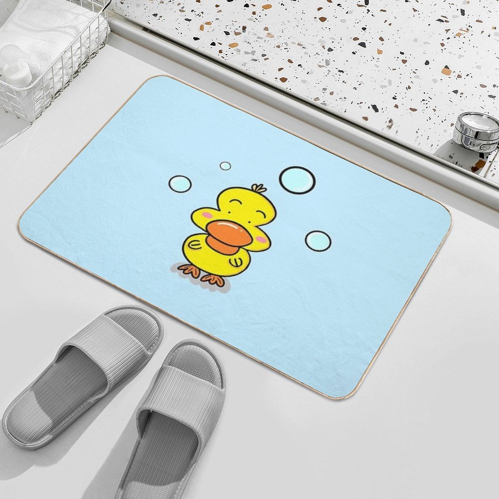 Bathroom Ducky Doodle  Toxin-Free Bath Mat