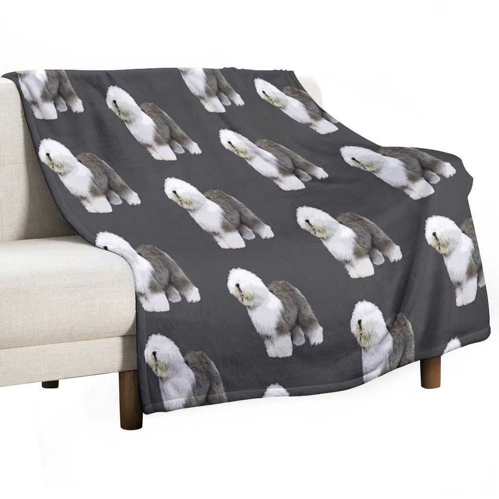 Old English Sheepdog Beauty All-season Throw Blanket