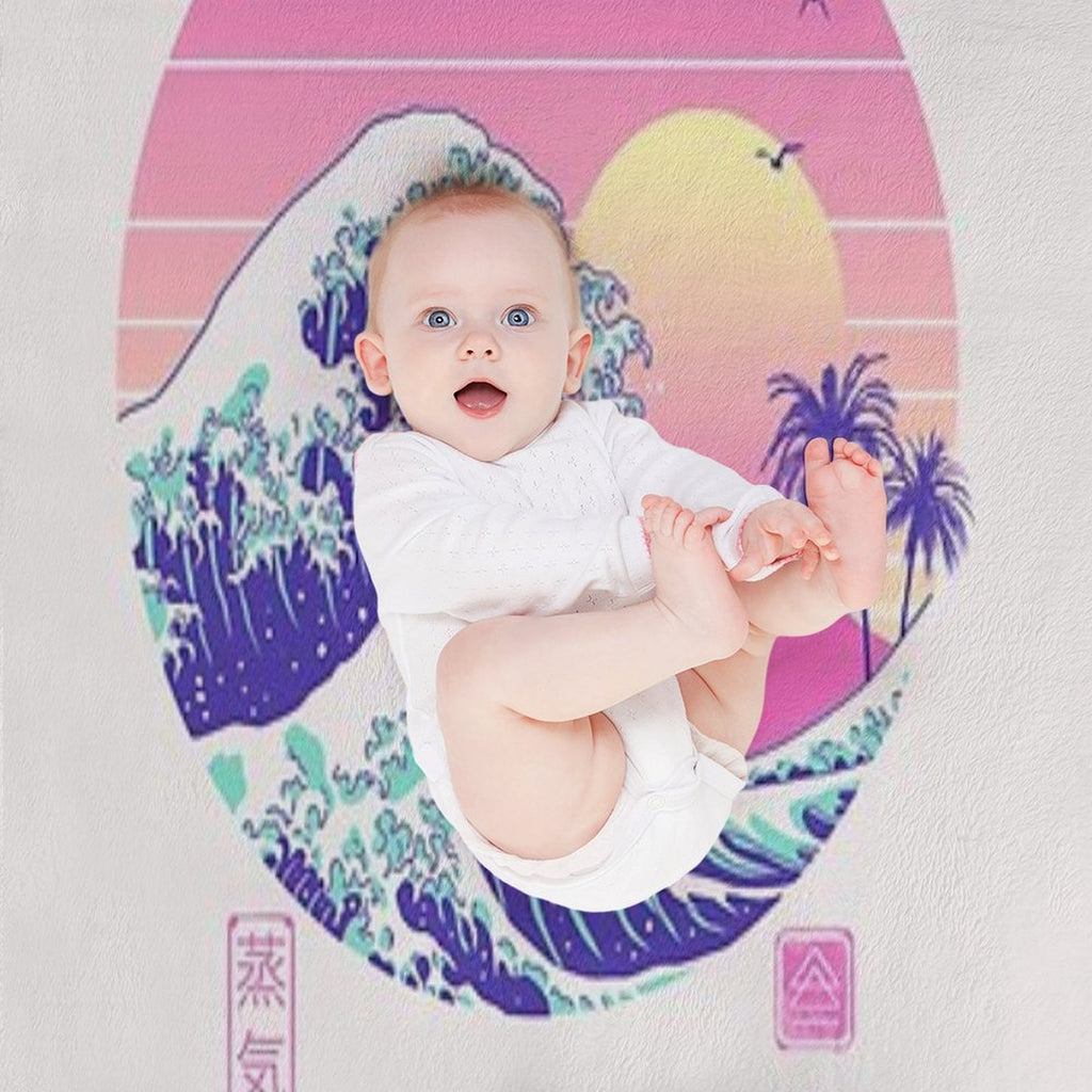 The Great Vaporwave Machine-washable Throw Blanket