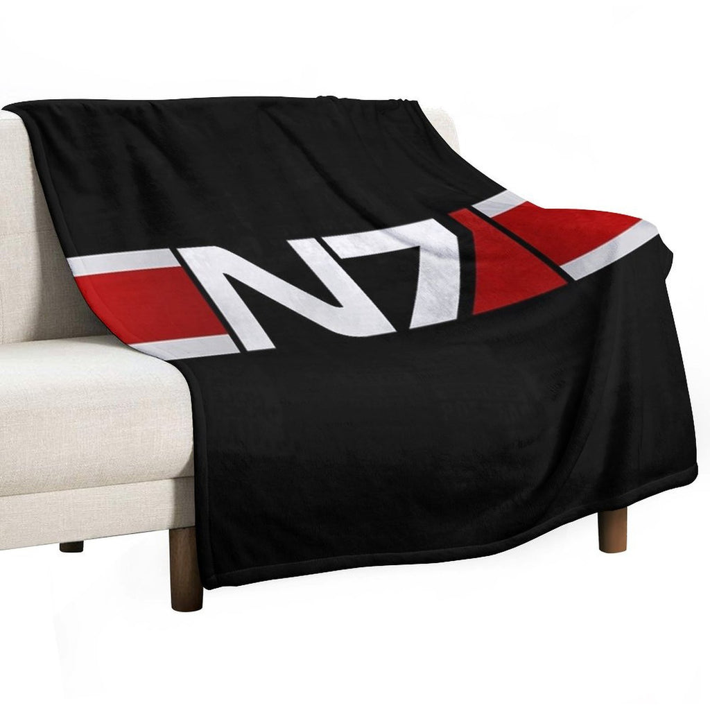 Mass Effect Horizontal N7 Wrinkle-free Throw Blanket