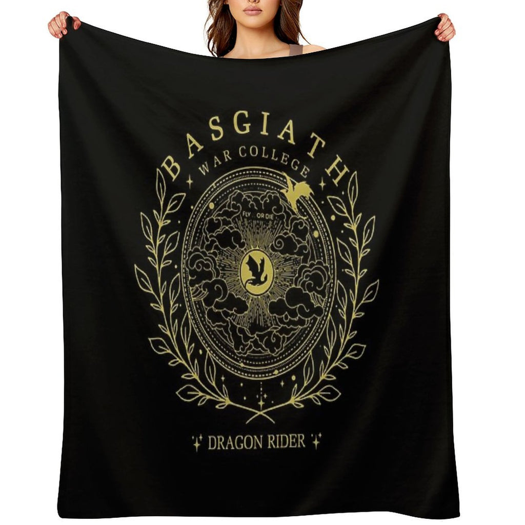 Basgiath War College Fourth Wing Dragon Rider Fantasy Book Lover Gifts Multi-functional Throw Blanket
