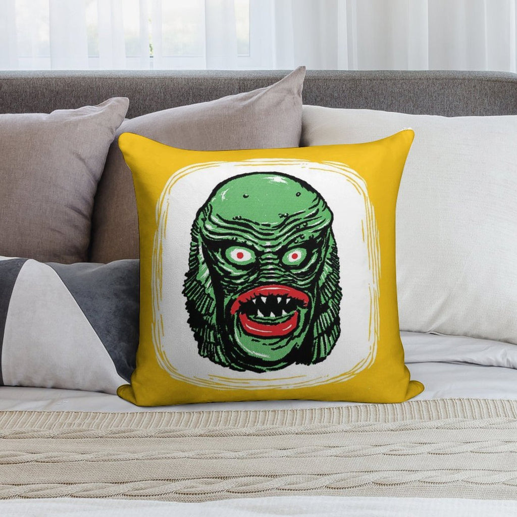 CREATURE from The BLACK LAGOON Soft Reinforced Edging Throw Pillow