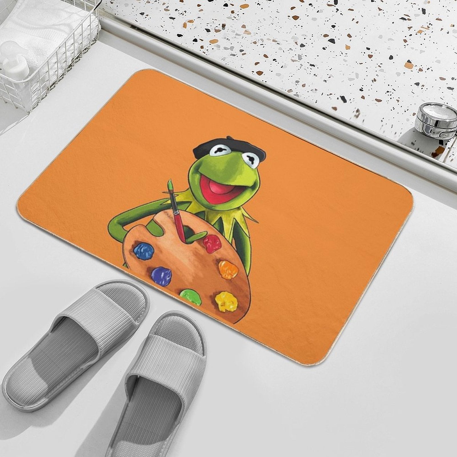 Artist Kermit  Slip-Resistant Bath Mat
