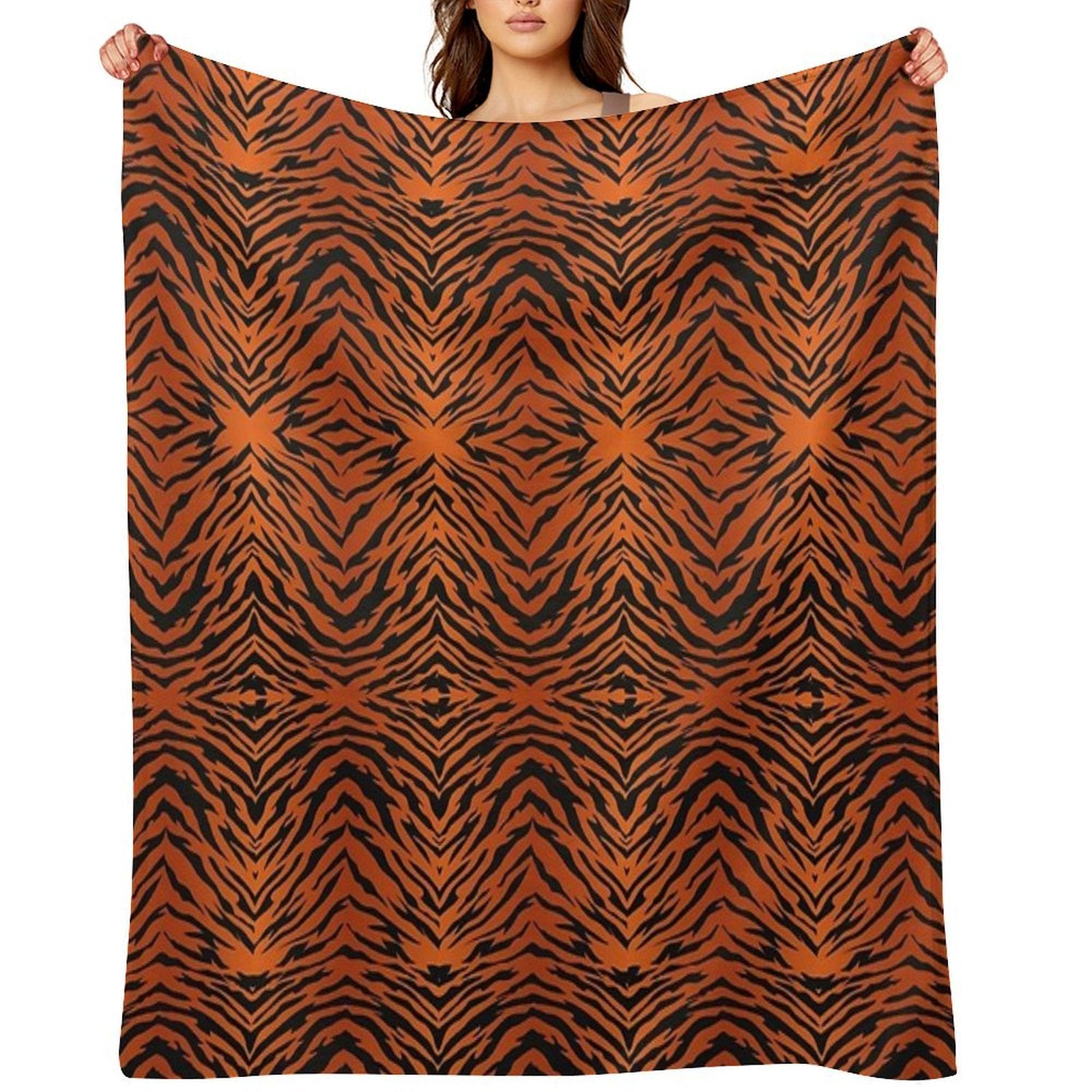 Orange Tiger Costume Versatility Throw Blanket