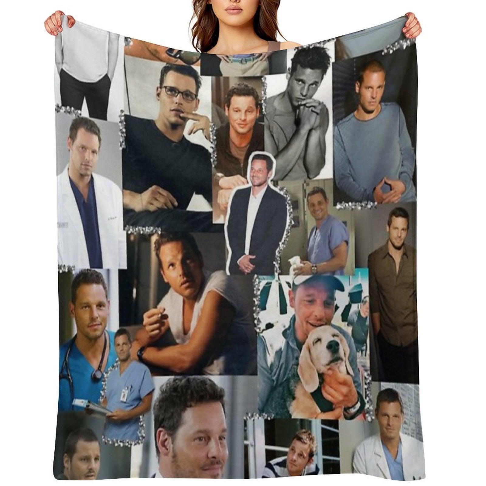 Alex Karev Collage Velvety-soft Throw Blanket