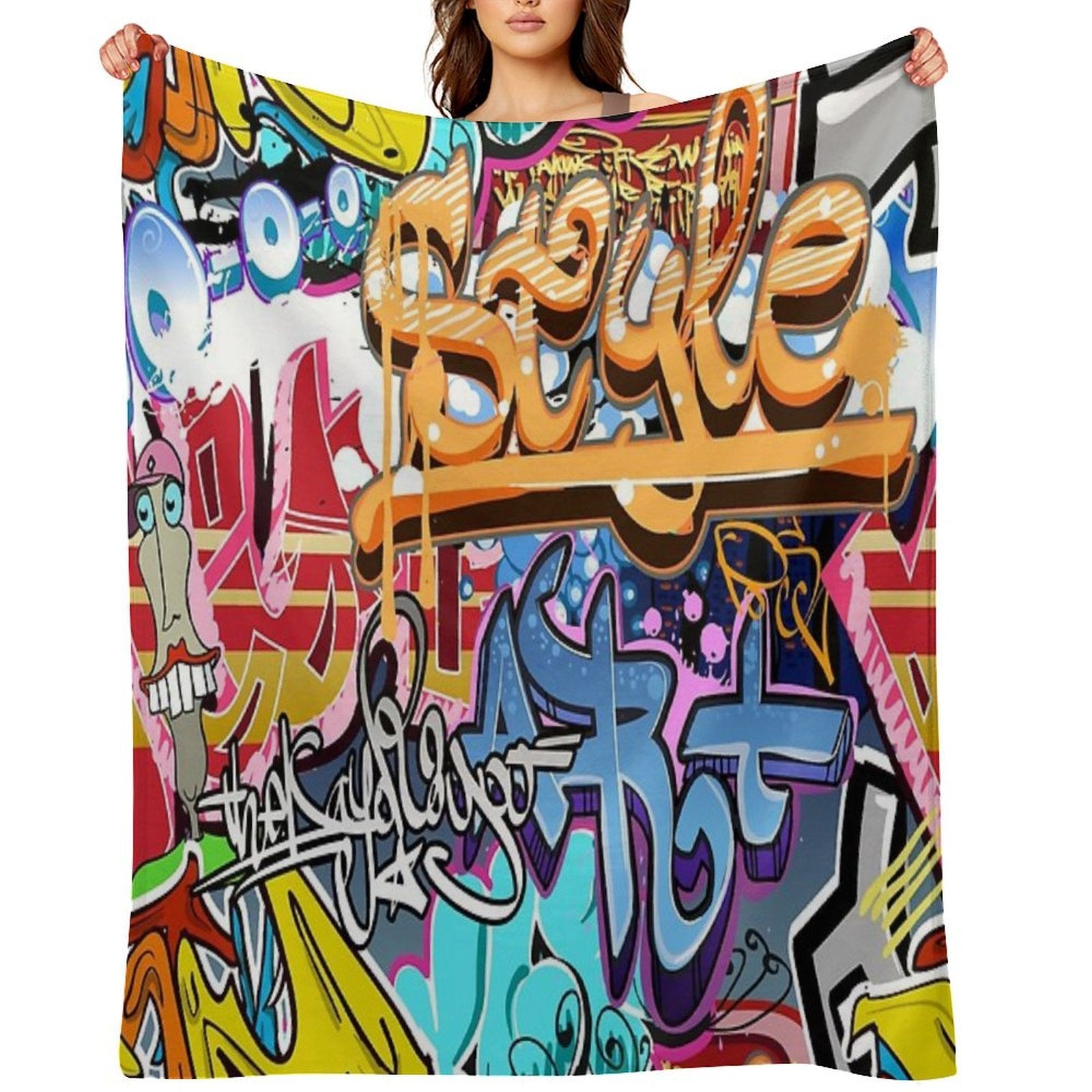 Graffiti Eco-conscious Throw Blanket