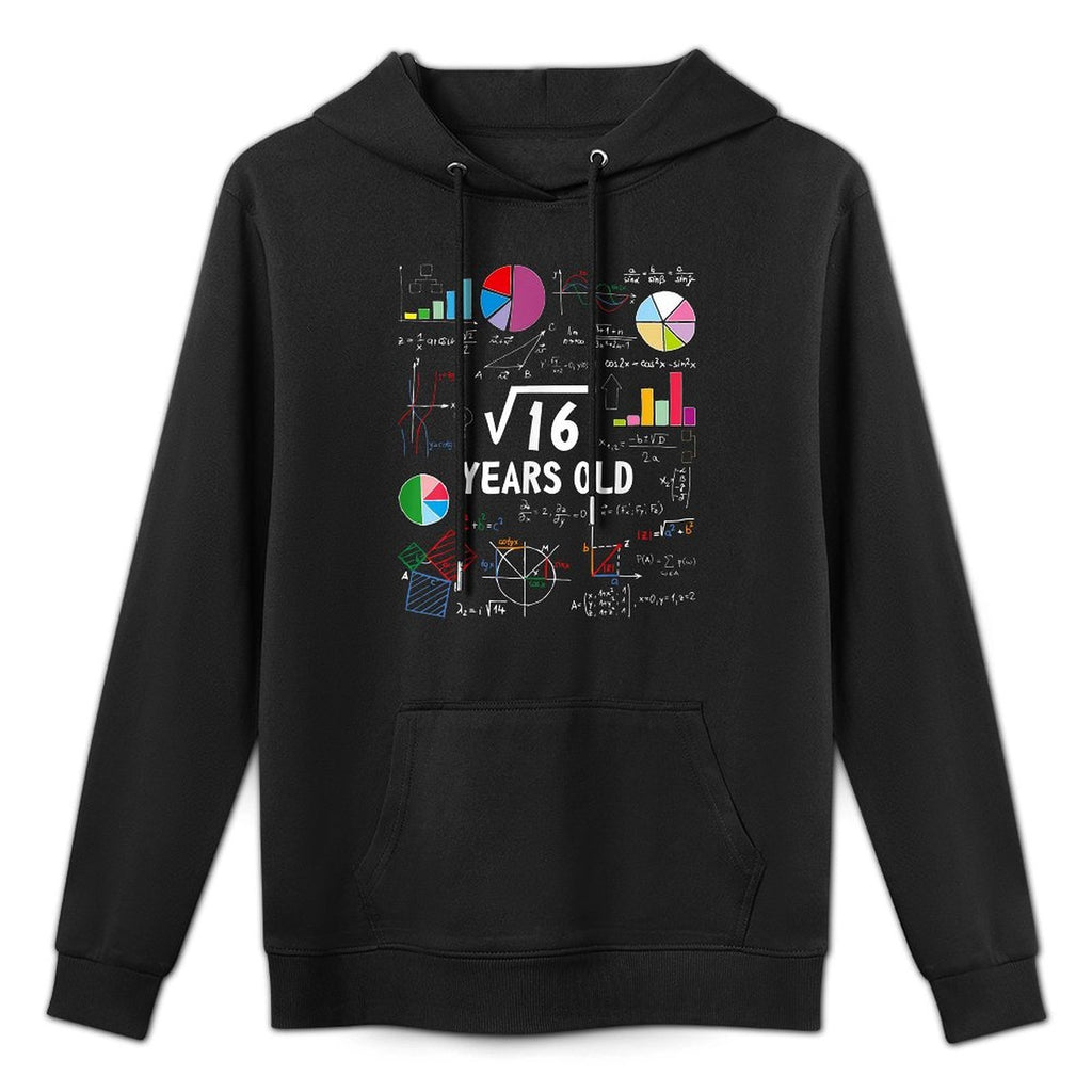 Square Root Of 16 4th Birthday 4 Years Old Gifts Math Lover Colorfast Hoodie