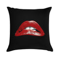 Rocky Lips Soft Short Plush Fabric Throw Pillow