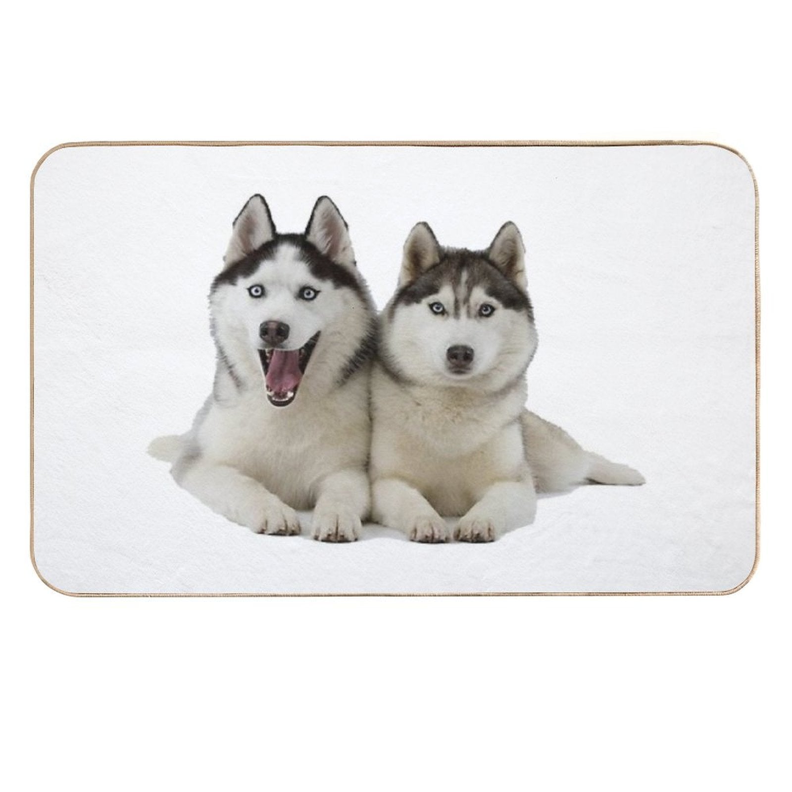 Huskies!  High-Traffic Bath Mat