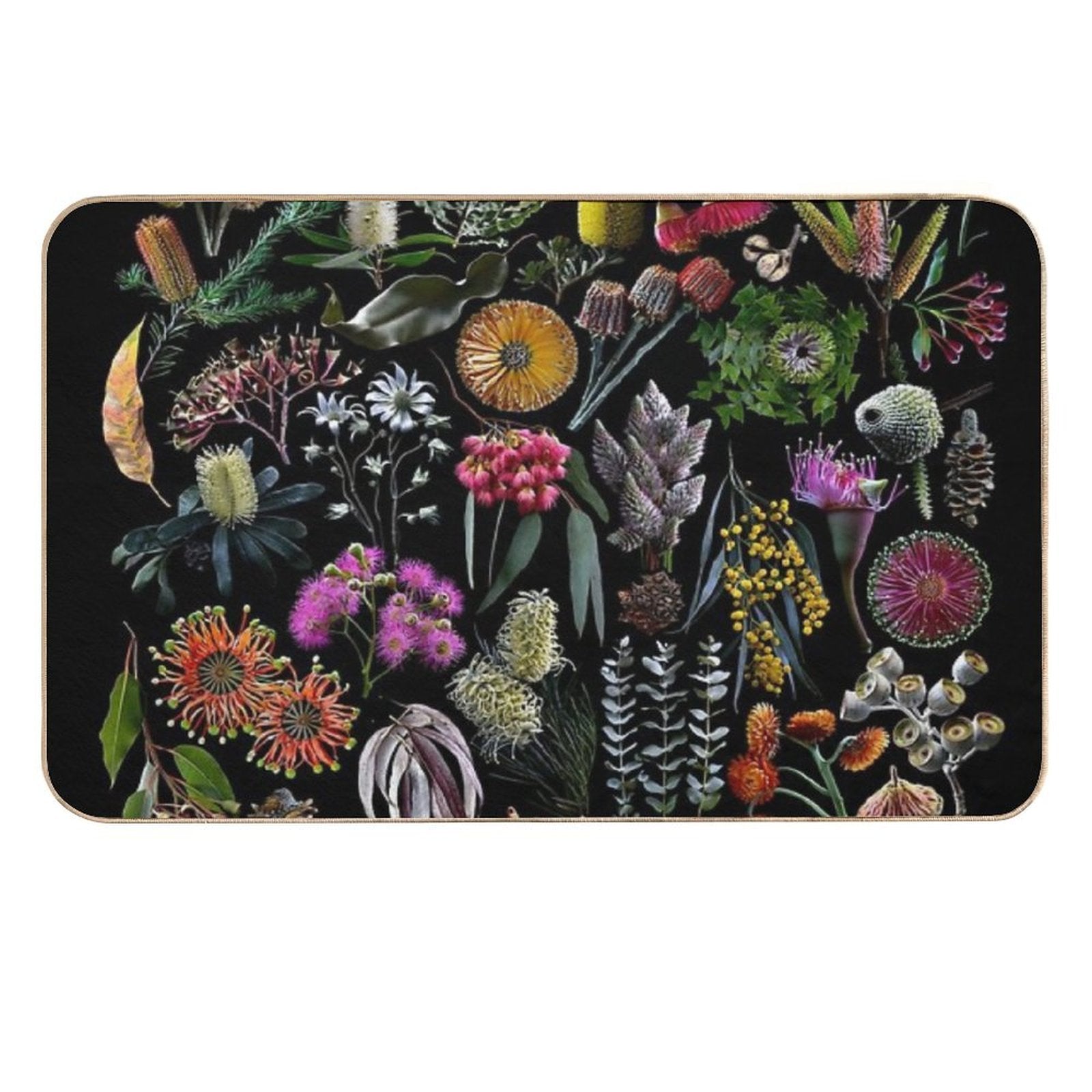 Wildflowers of Australia Photo Collage  Stain-Proof Bath Mat