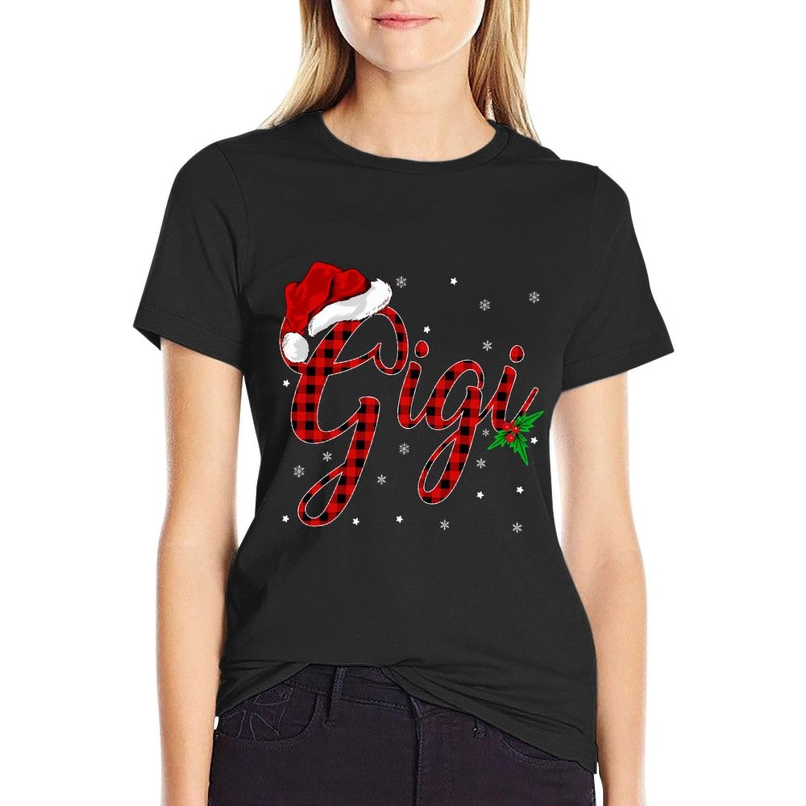 Funny Matching Family Buffalo Plaid Gigi Christmas Pajama  Eco-friendly Material T-Shirt