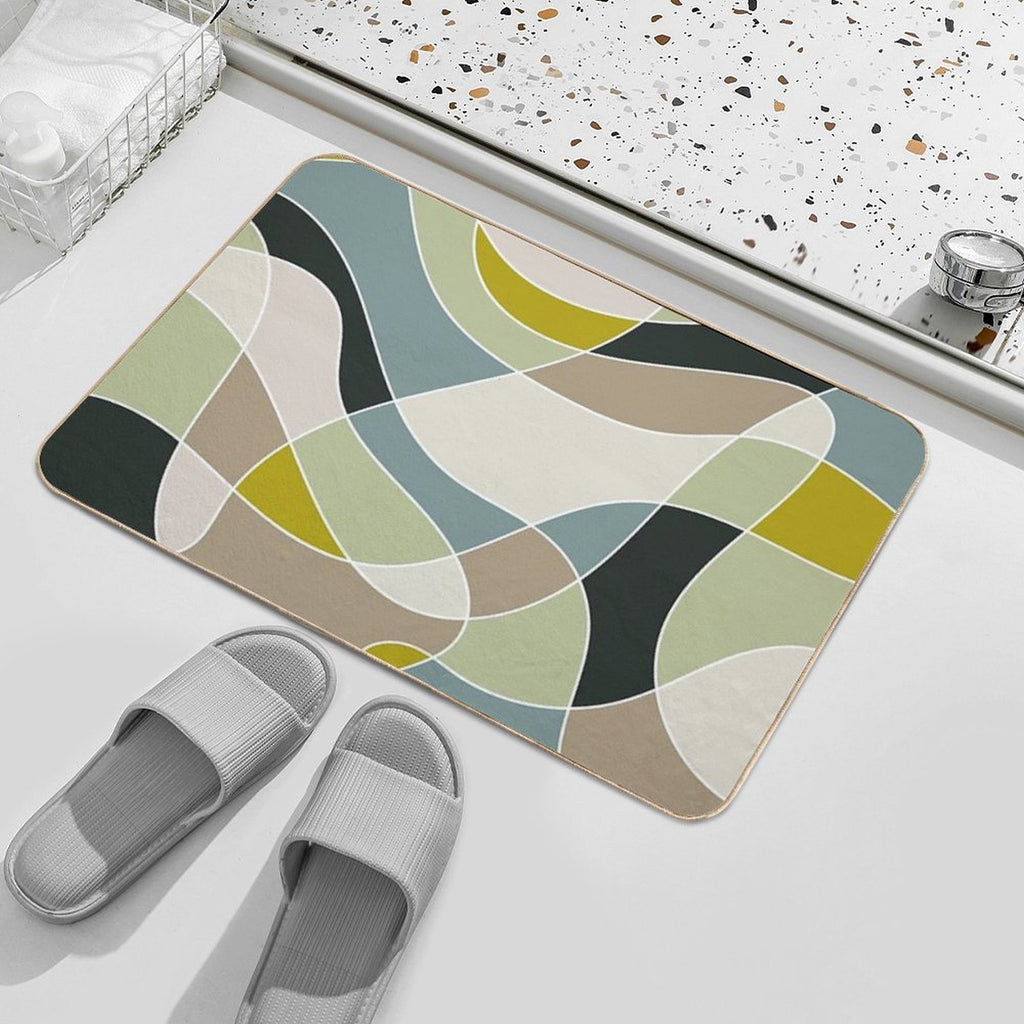Cool Retro Abstract Design  Multi-Purpose Bath Mat