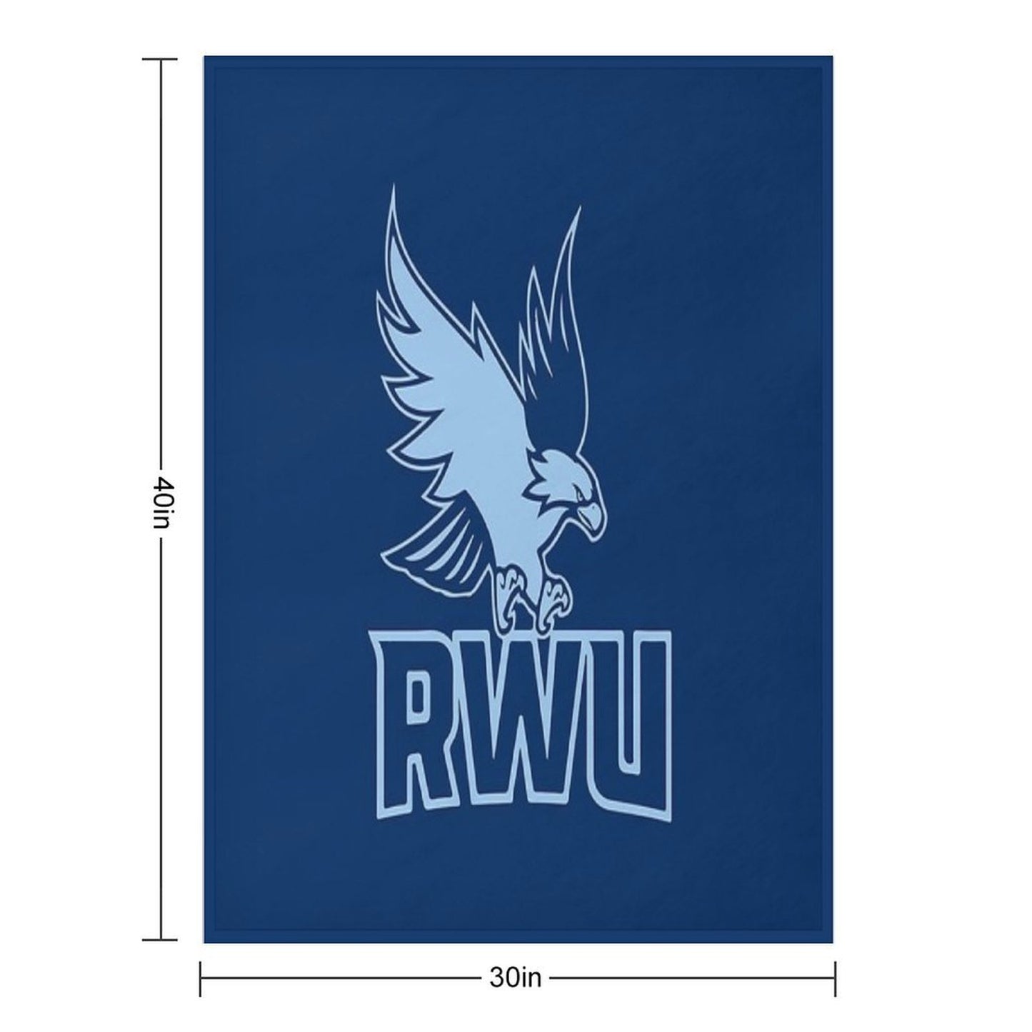 RWU Logo Wrinkle-free Throw Blanket