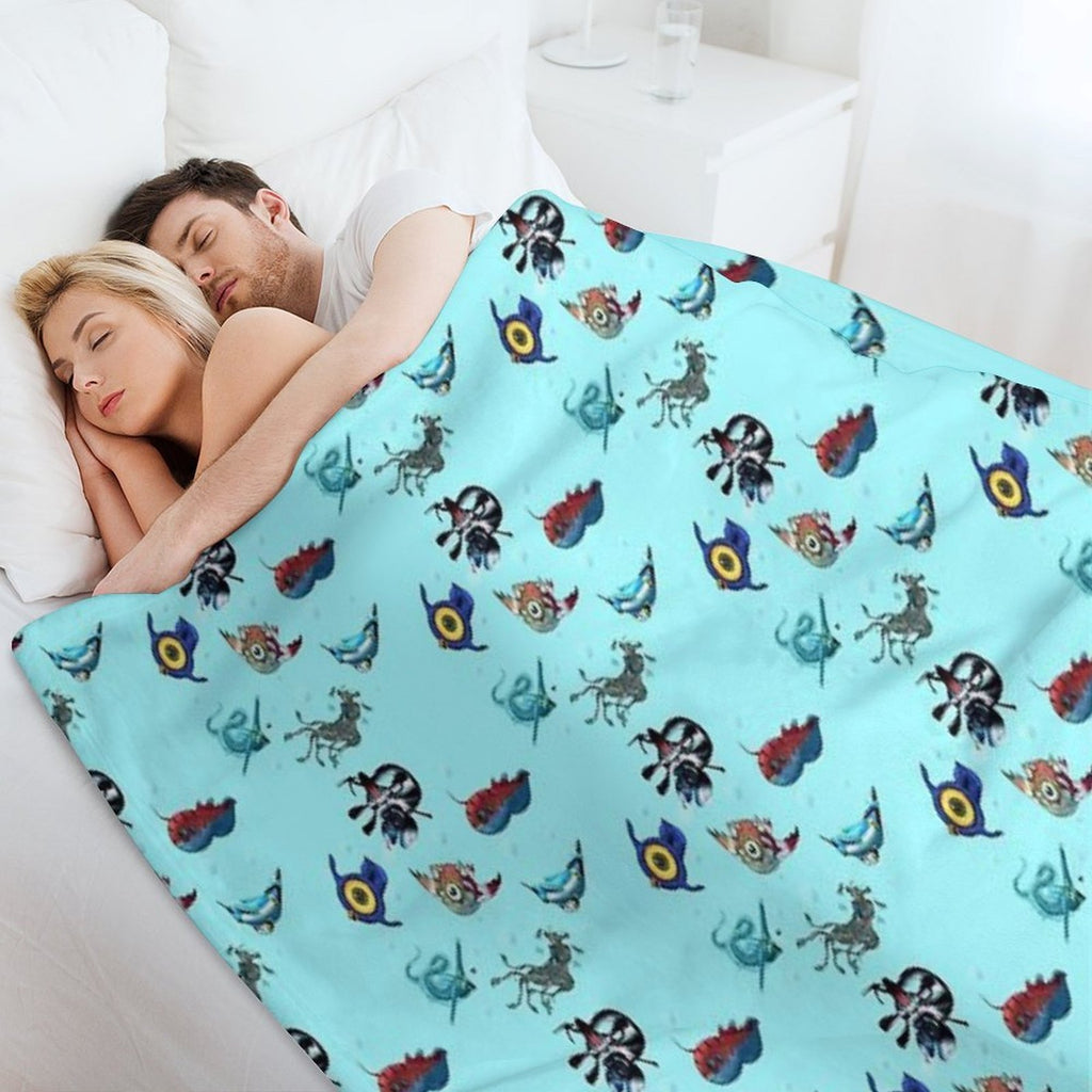 Subnautica Fauna Lightweight Throw Blanket