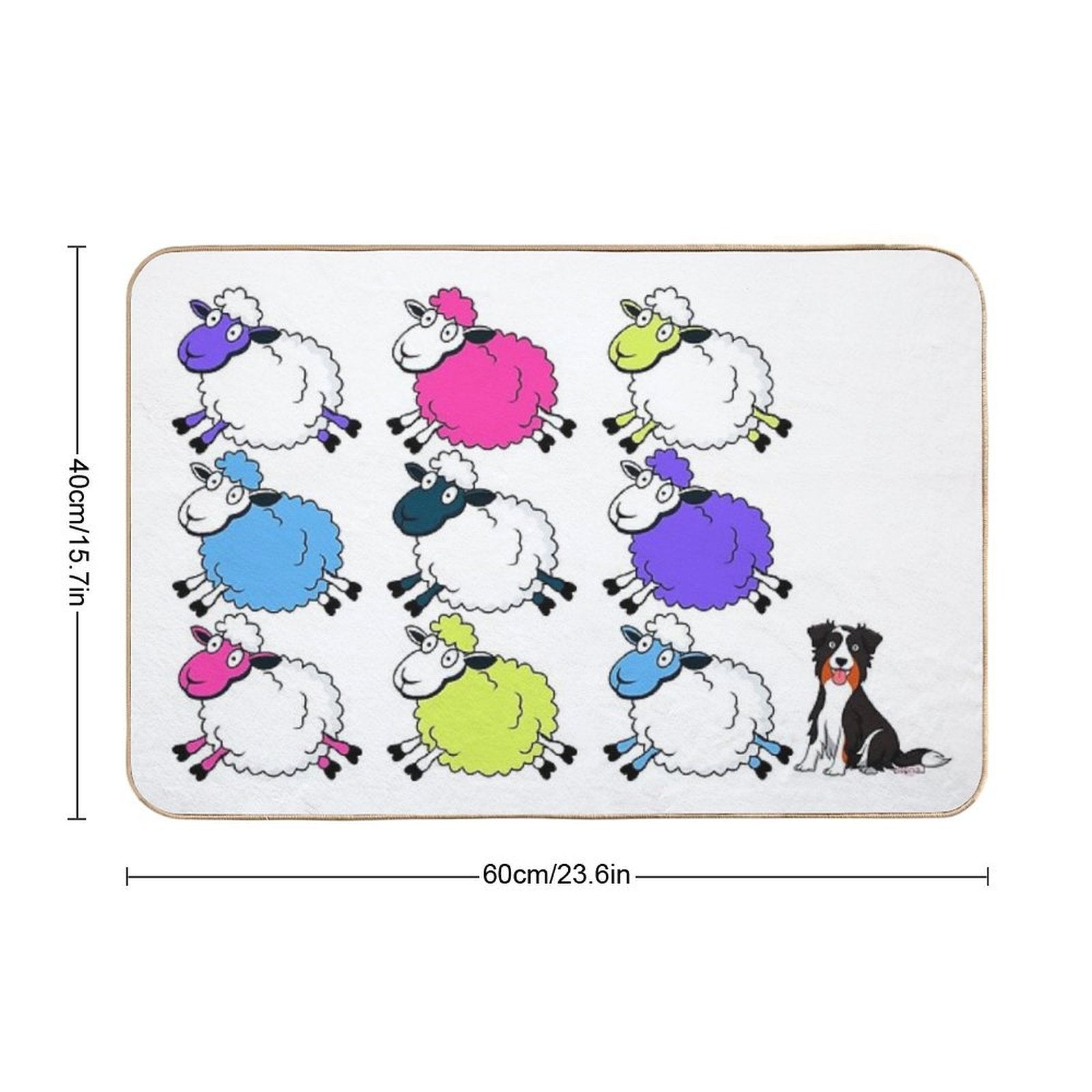 Unique Sheep  Pet-Safe Bath Mat