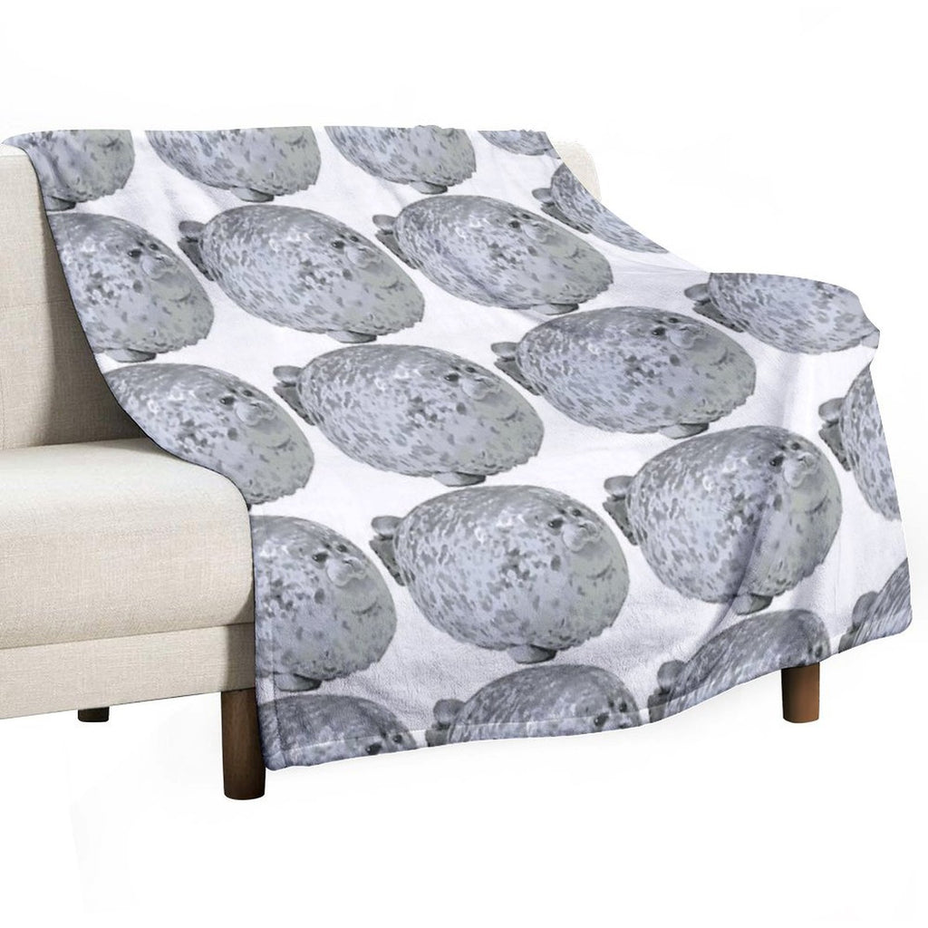 Cute Little Chonky Seal Multi-functional Throw Blanket