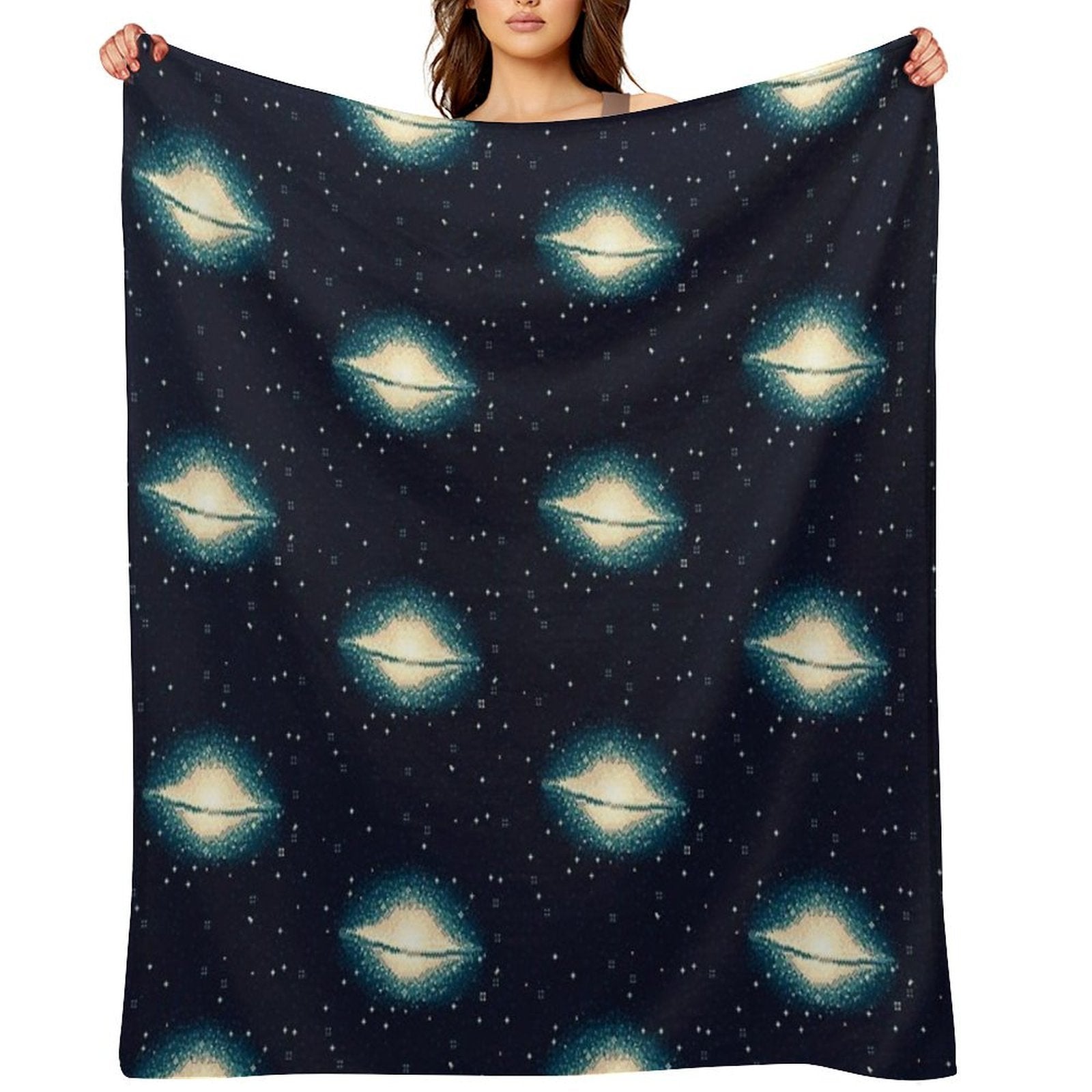 8bit Galaxy M104 Easy Care Throw Blanket