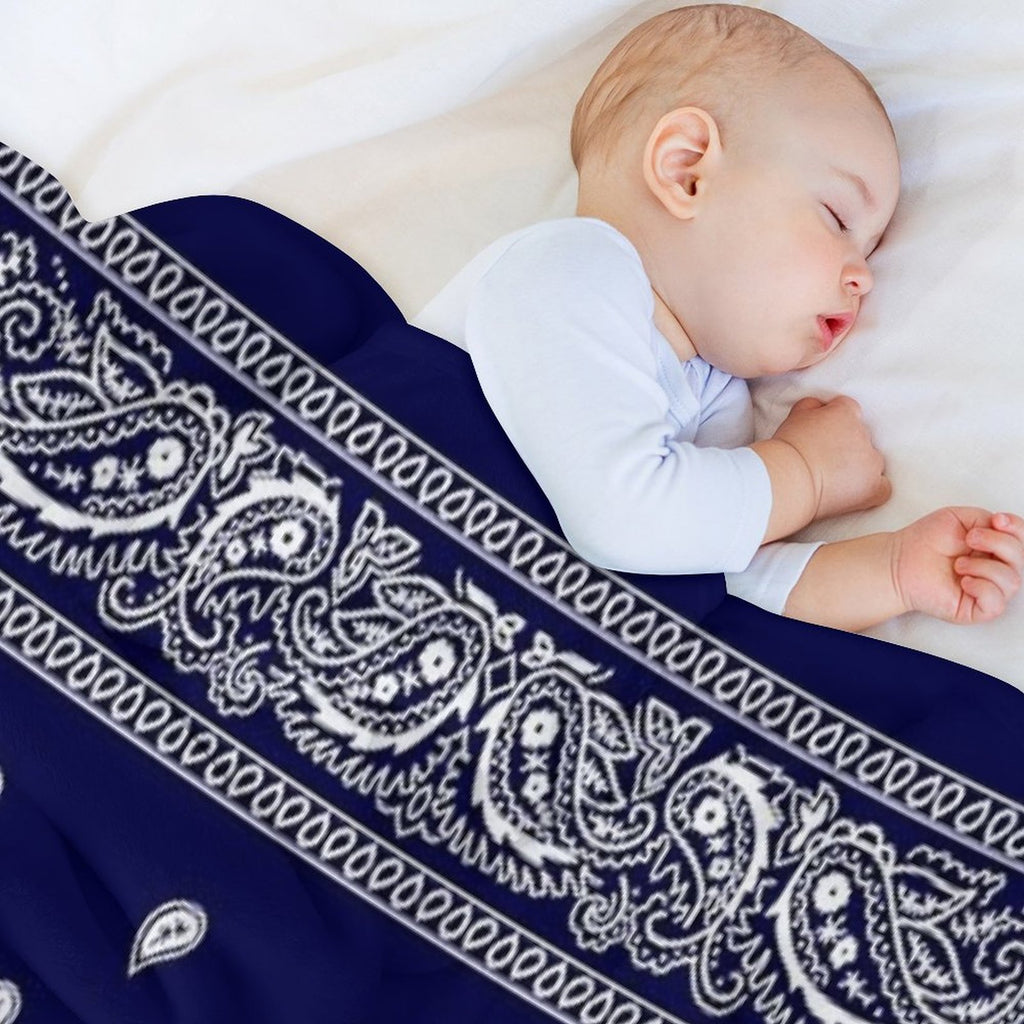 Bandana Blue Quick-dry Throw Blanket