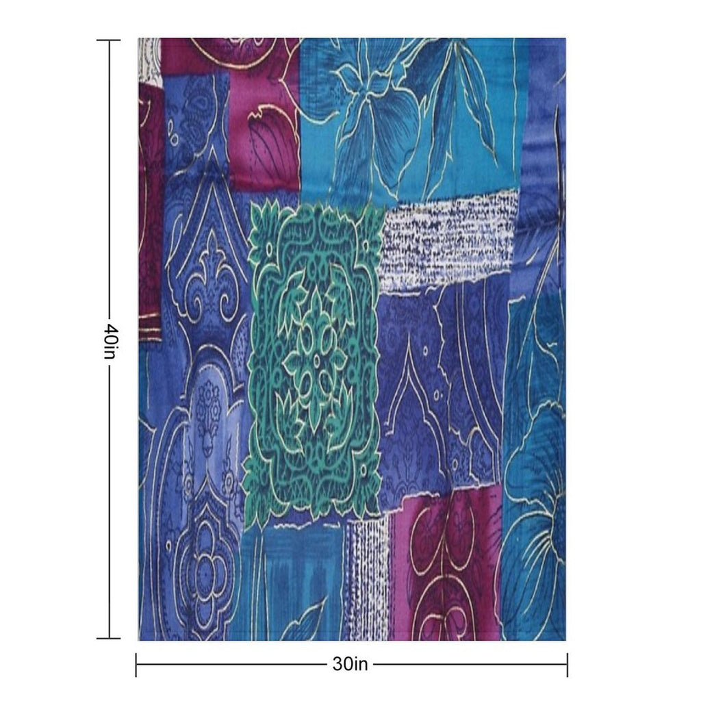 Tapestry Squares Comfort Throw Blanket