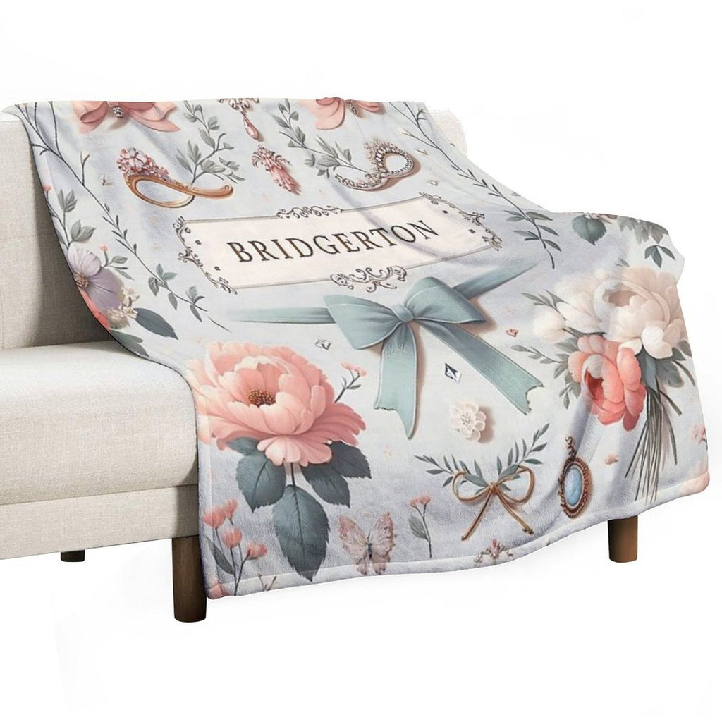 Whimsical World Of Bridgerton Print Compact Throw Blanket