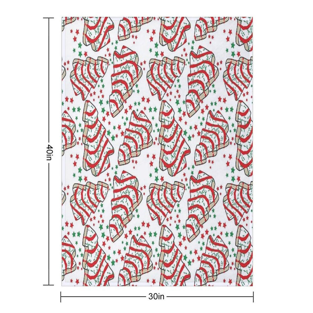 Christmas Tree Snack Cakes Gift-ready Throw Blanket