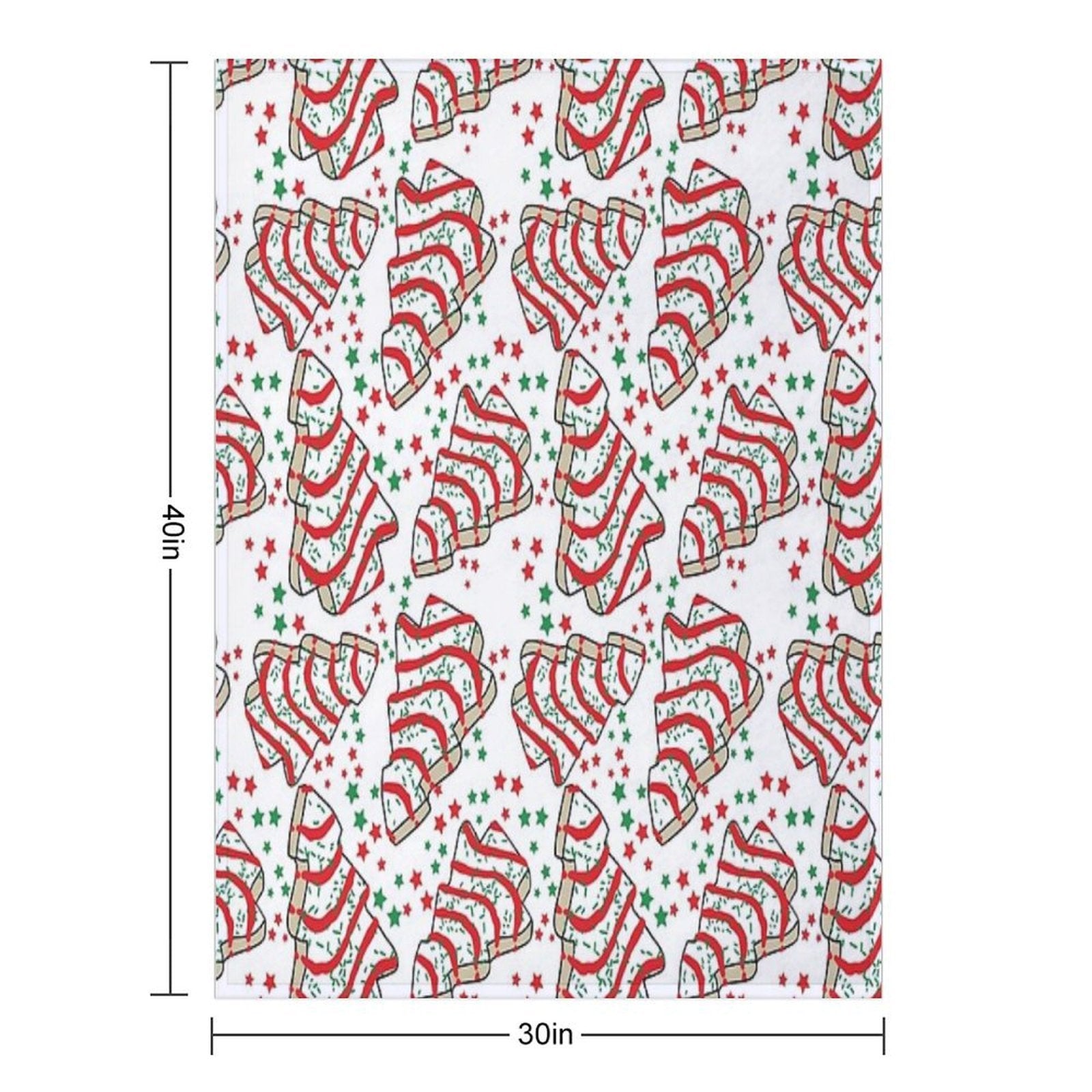 Christmas Tree Snack Cakes Gift-ready Throw Blanket