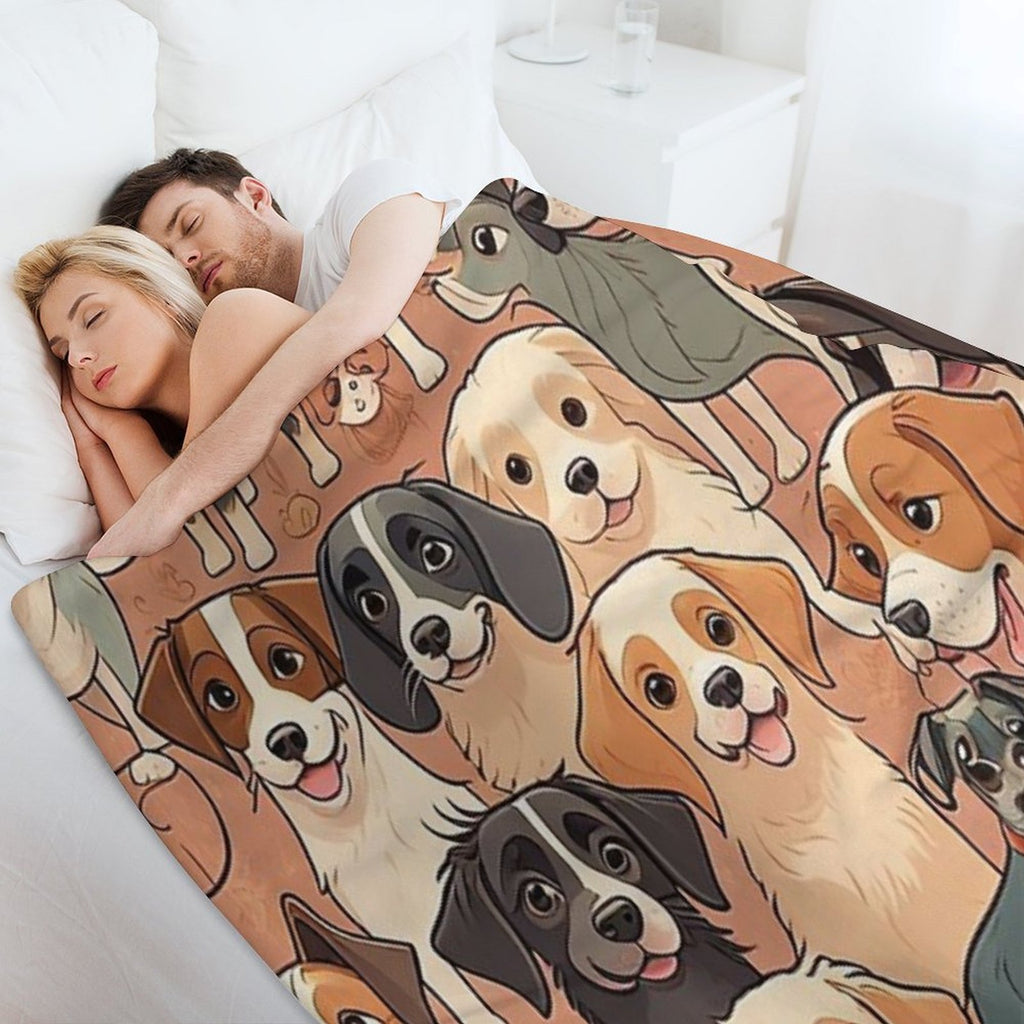Dogs Multi-functional Throw Blanket