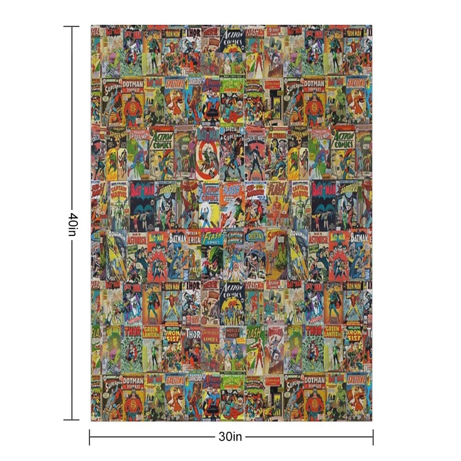 Vintage Comic Book Pattern Velvety-soft Throw Blanket