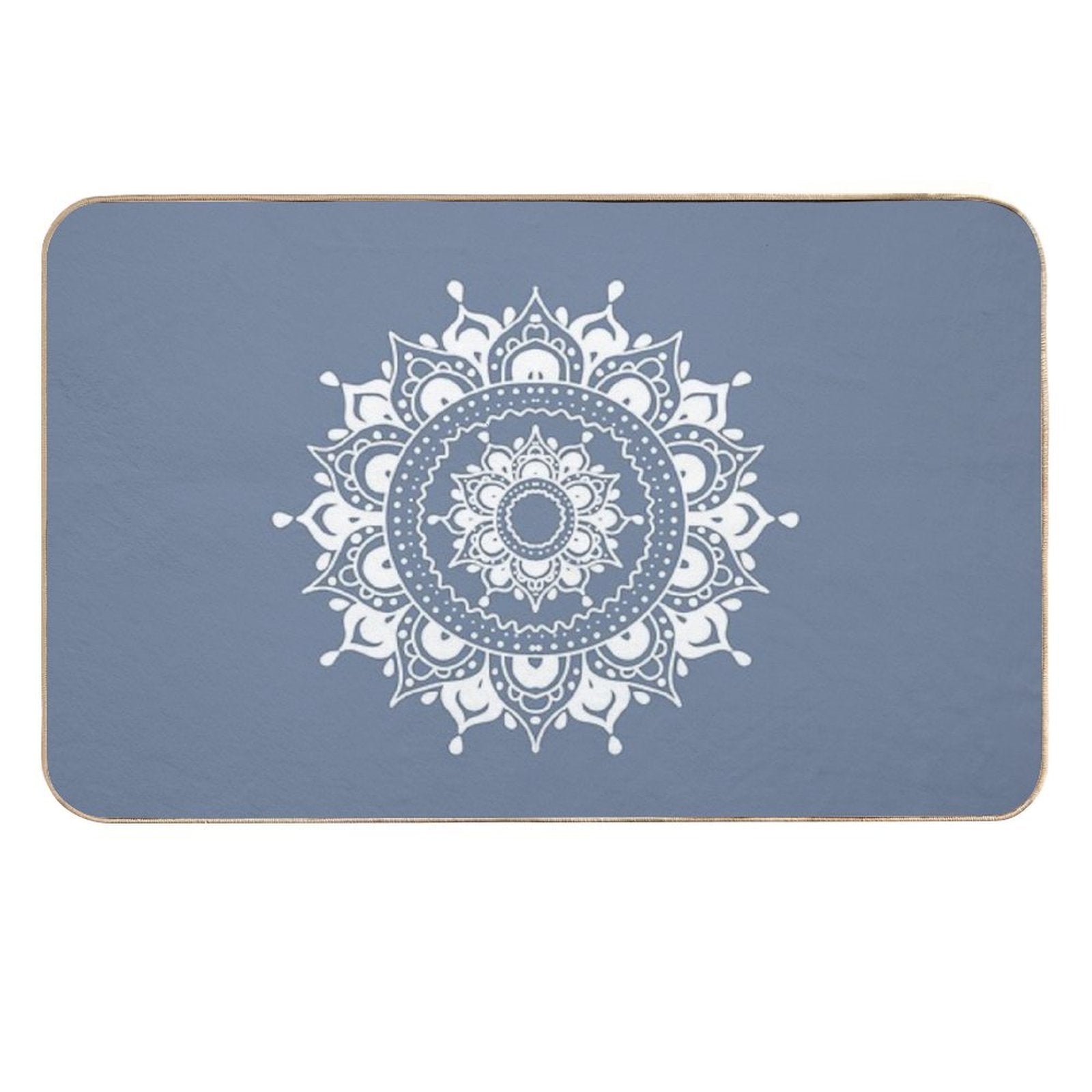 Classic Black And White Mandala Art  Absorbent Bath Mat