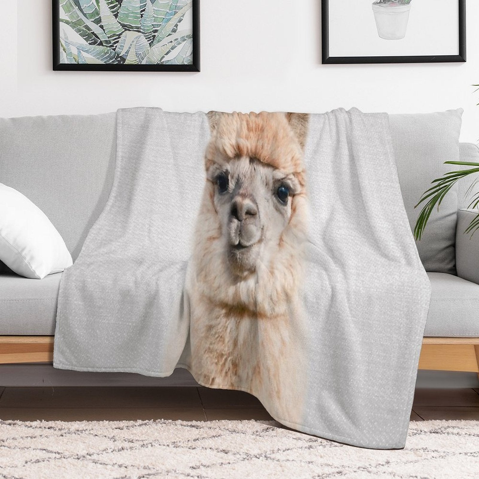 Alpaca - Colorful Velvety-soft Throw Blanket