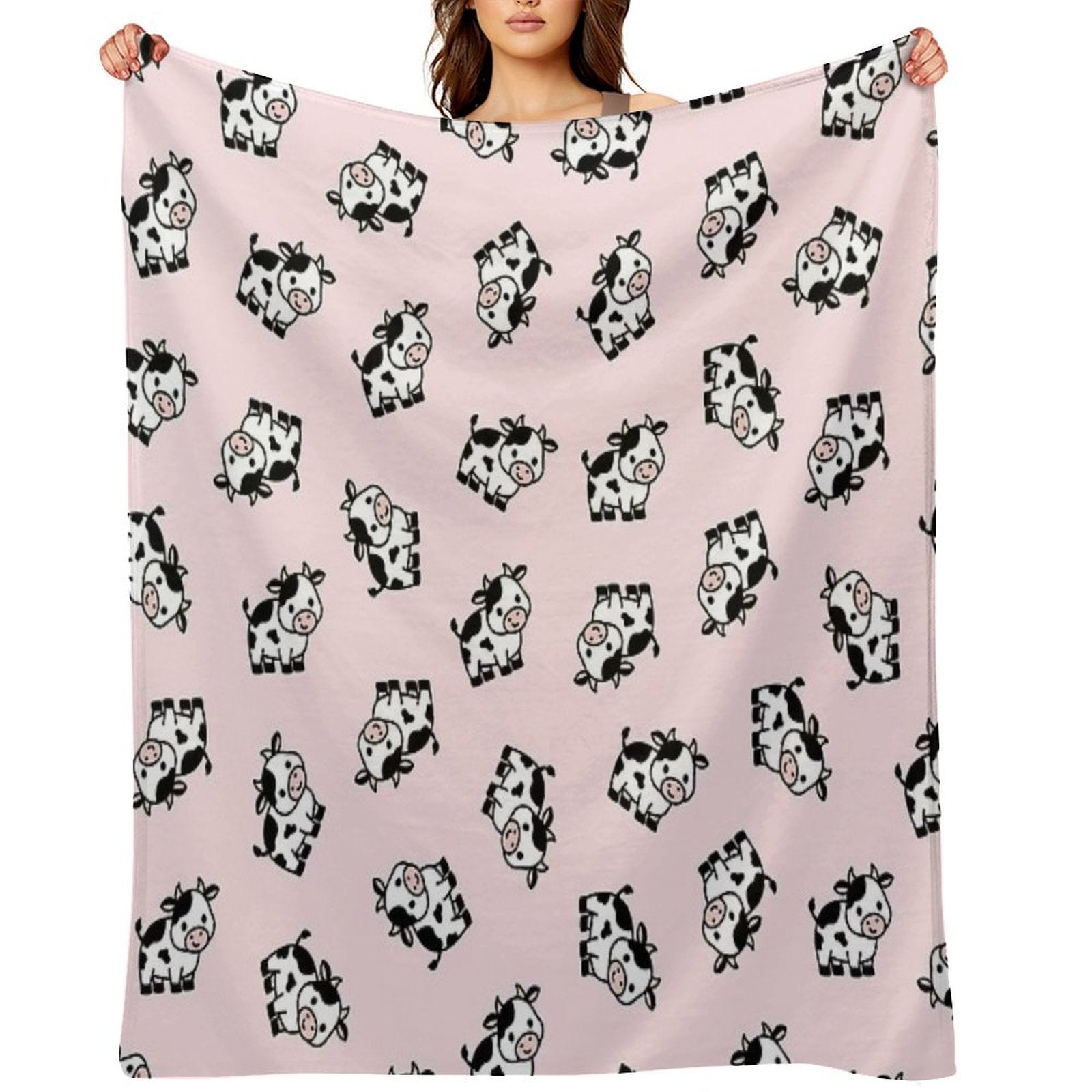 Cow Machine-washable Throw Blanket