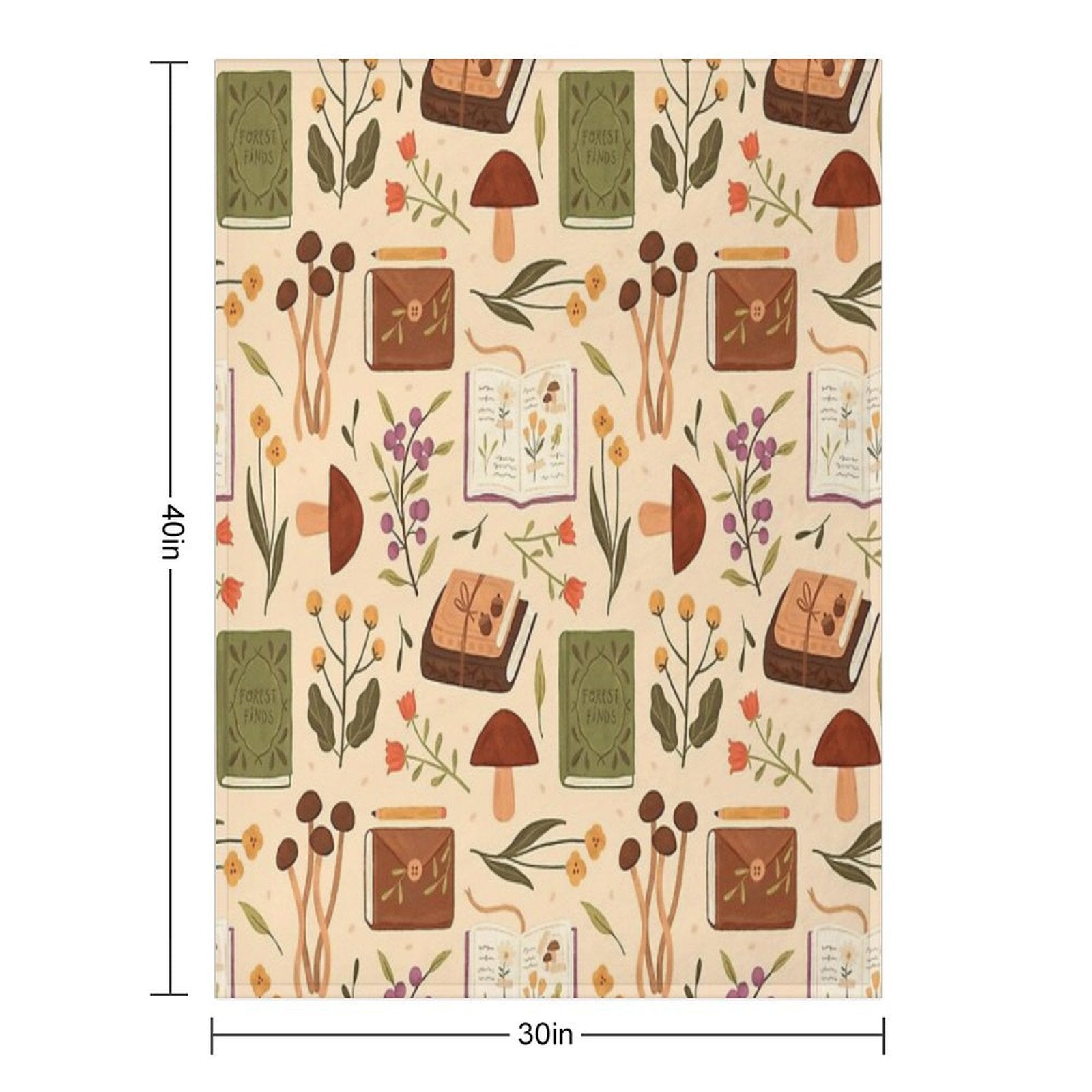 Bookish Forest Gift-ready Throw Blanket