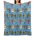 Total Drama; Light Blue Wrinkle-free Throw Blanket