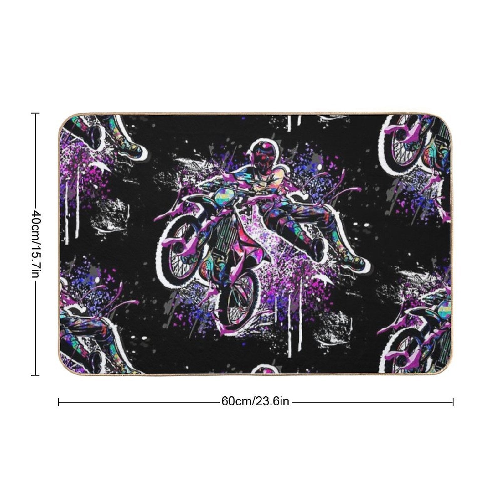 Motocross - MX - Moto Cross  Long-Lasting Bath Mat