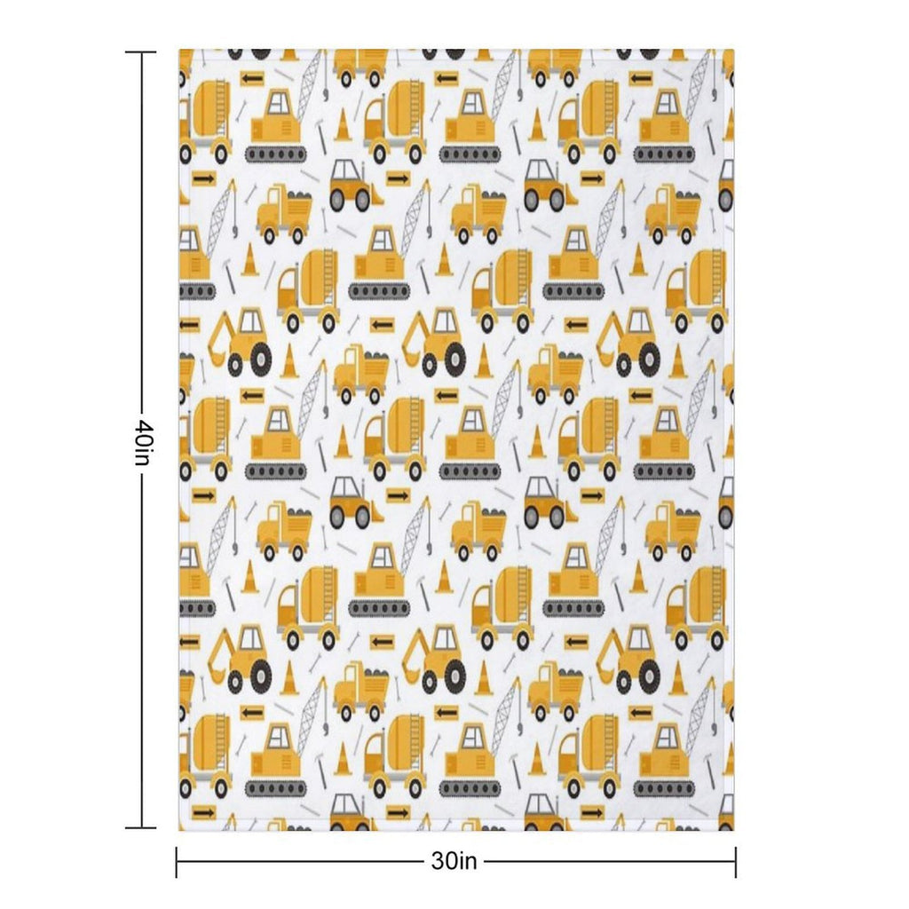 Construction Trucks Lightweight Throw Blanket