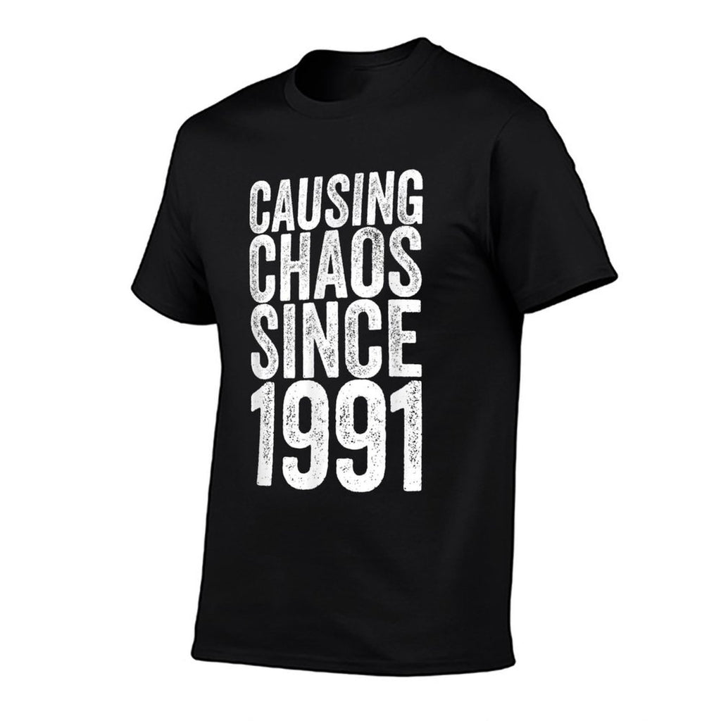 30 Years Old 1991 Causing Chaos Funny 30th Birthday  Lightweight T-Shirt
