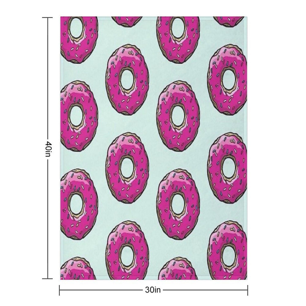 Classic Simpsons Donuts Premium Throw Blanket