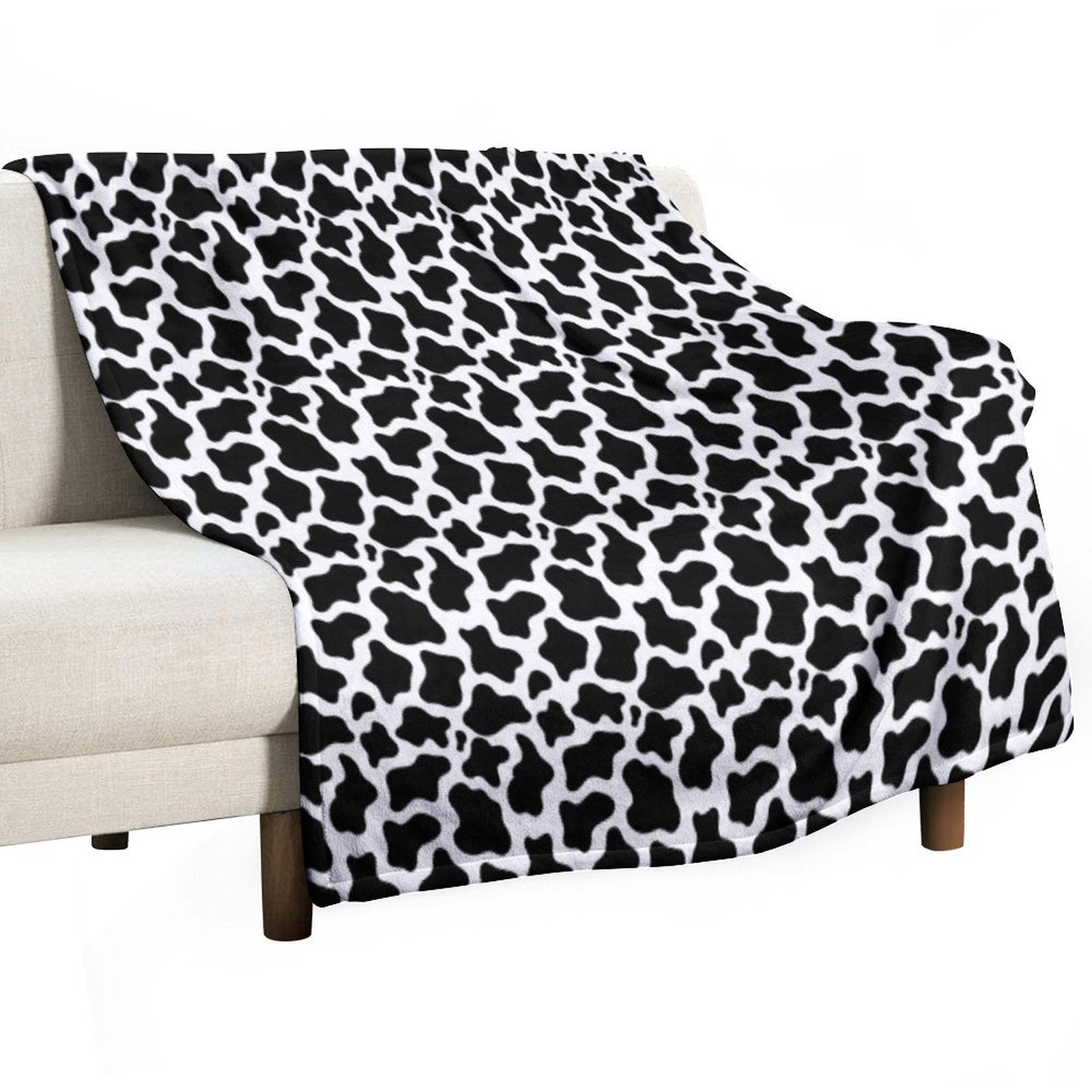 Cow Print Pattern All-season Throw Blanket
