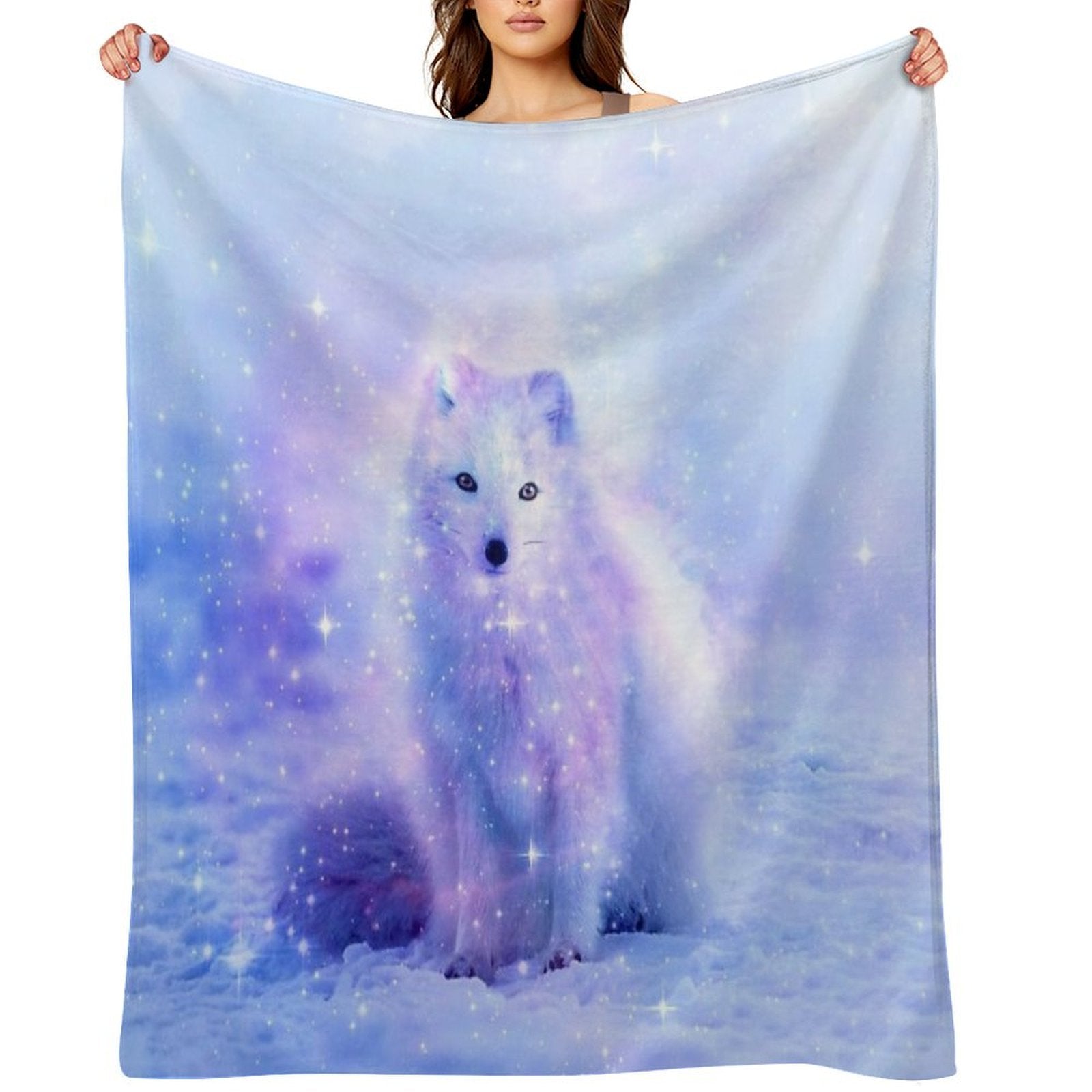Arctic Iceland Fox Lightweight Throw Blanket