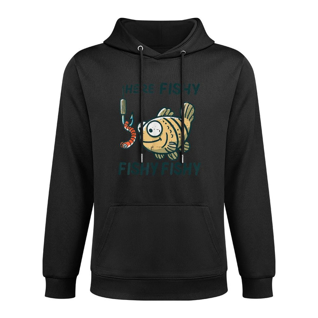 Funny Fishing Fish Hook Cute Boys Kids Women Men Easy Care Hoodie