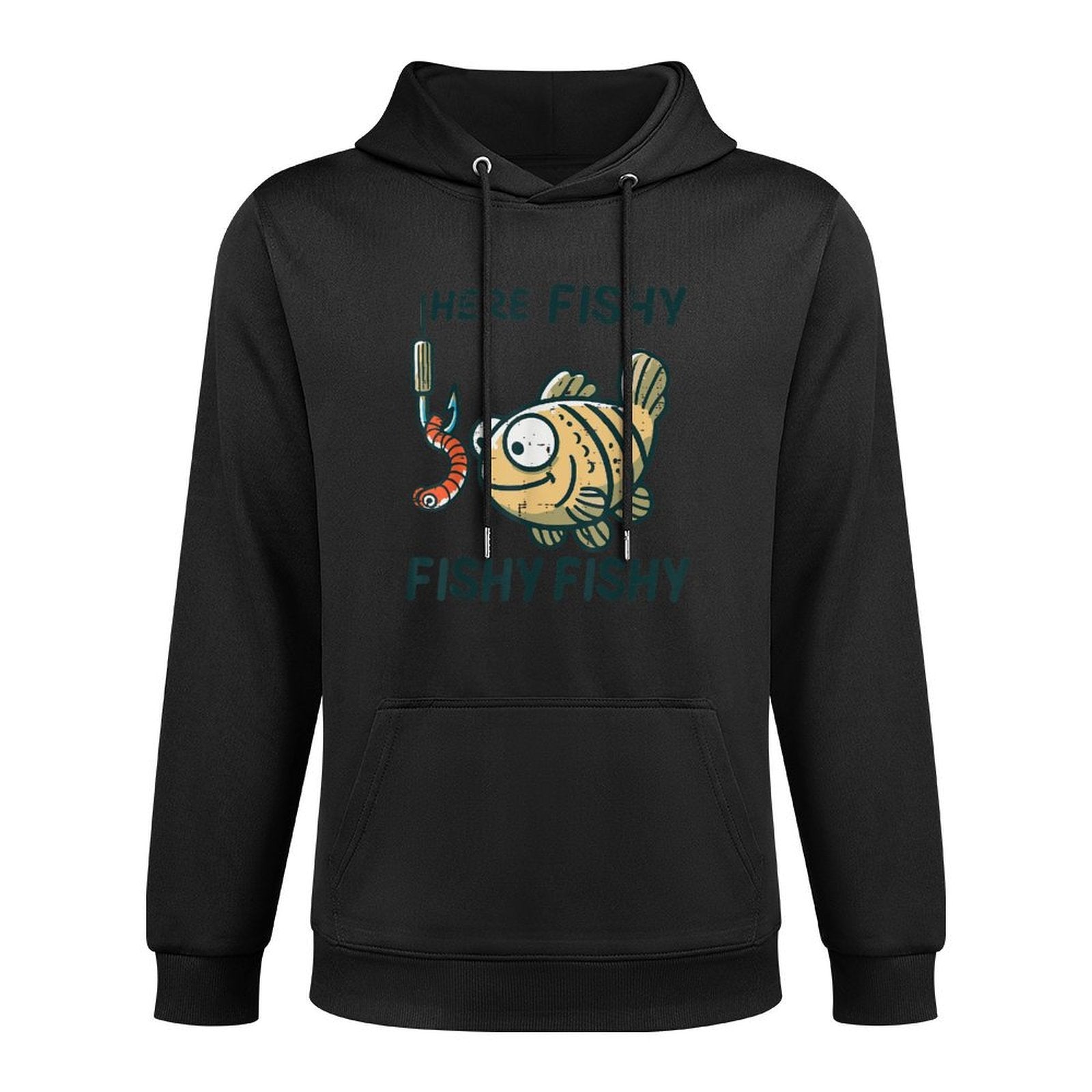 Funny Fishing Fish Hook Cute Boys Kids Women Men Easy Care Hoodie