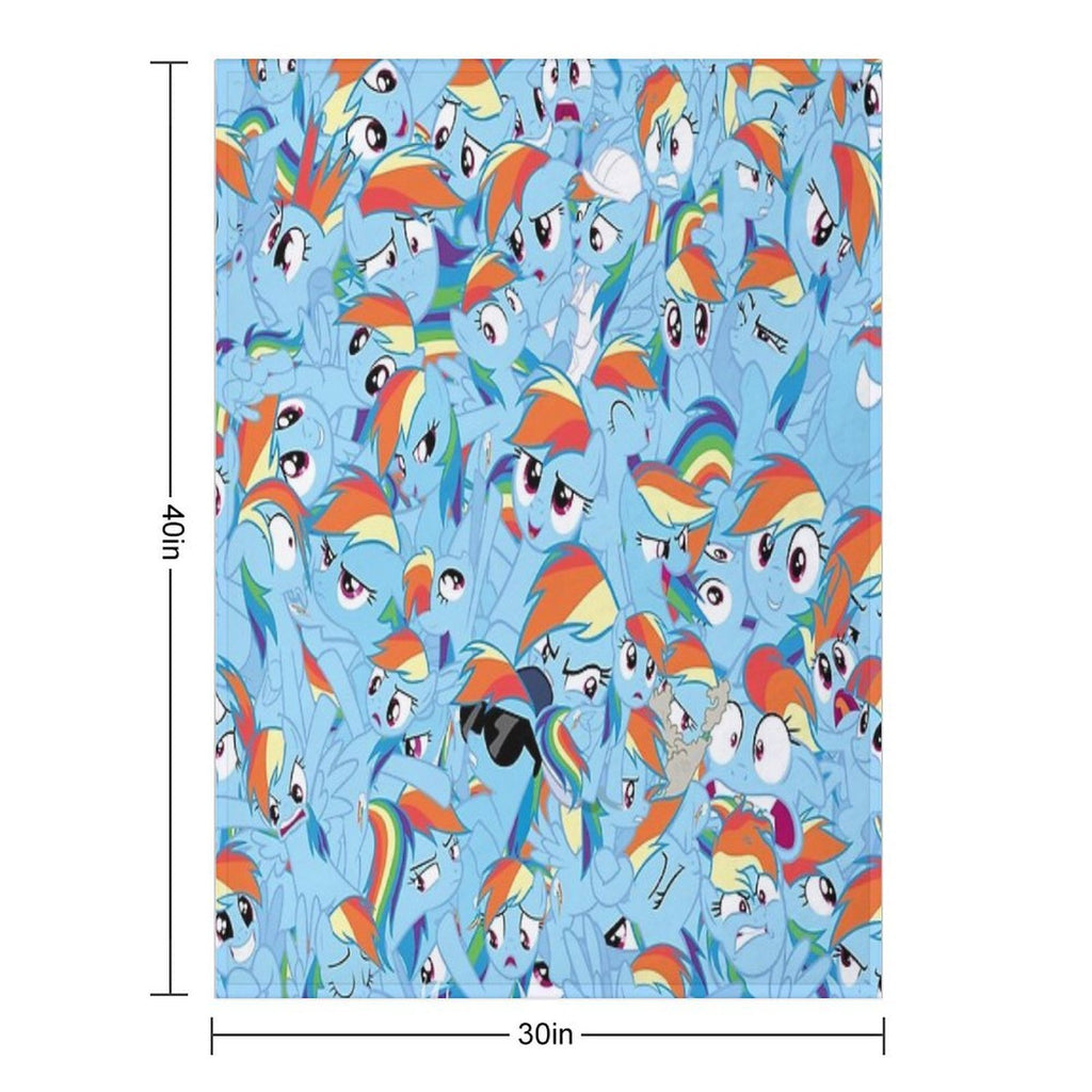 Rainbow Dash Mess Eco-conscious Throw Blanket