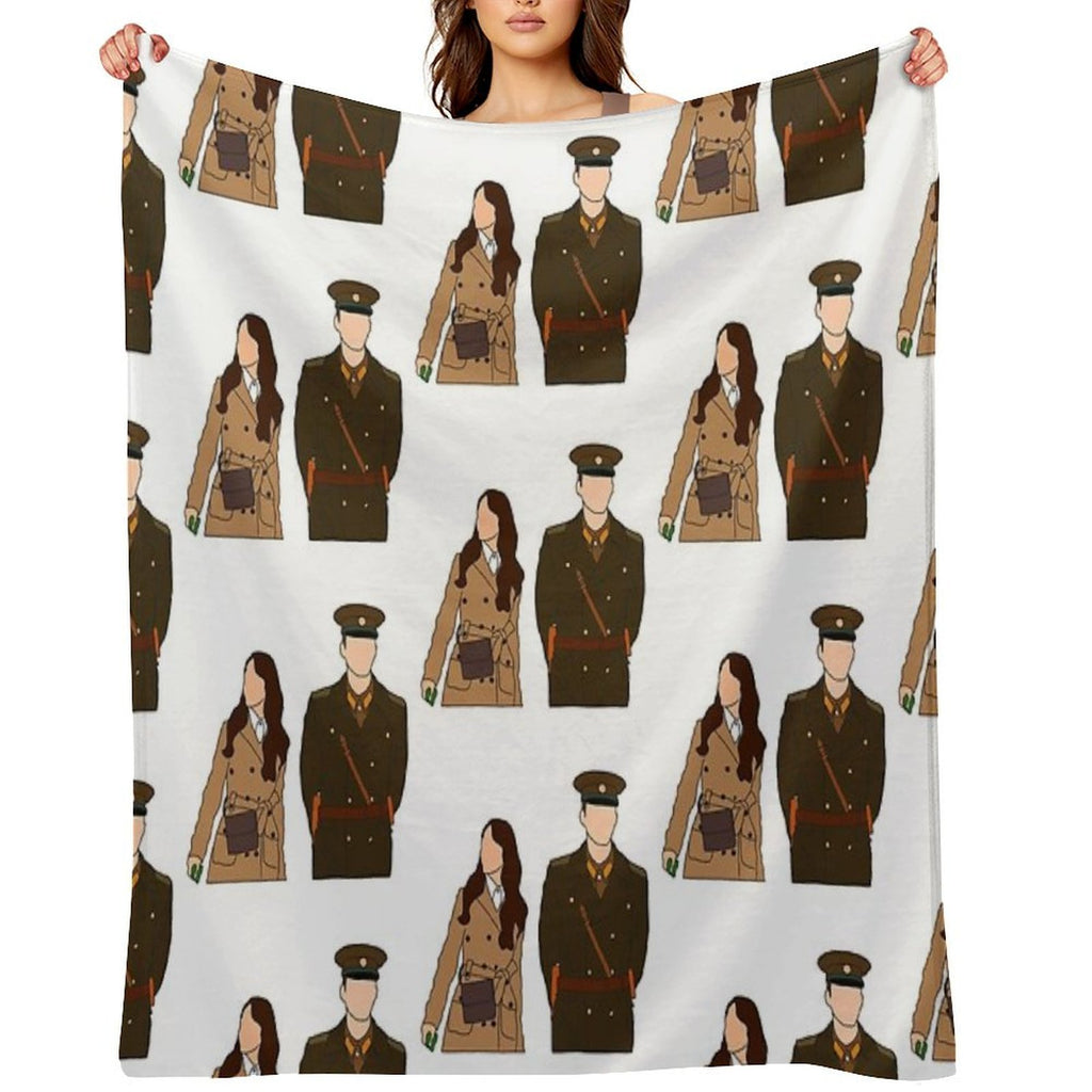 CRASH LANDING ON YOU Plush Throw Blanket