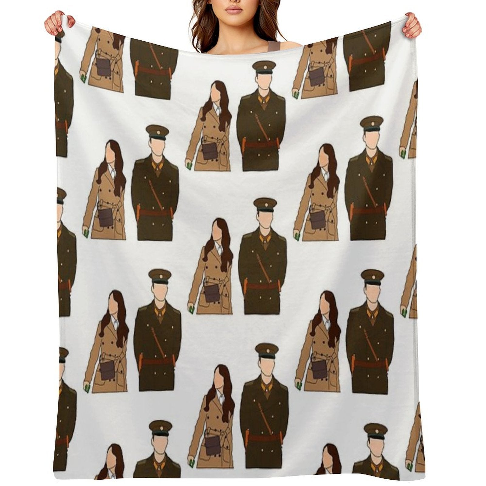 CRASH LANDING ON YOU Plush Throw Blanket
