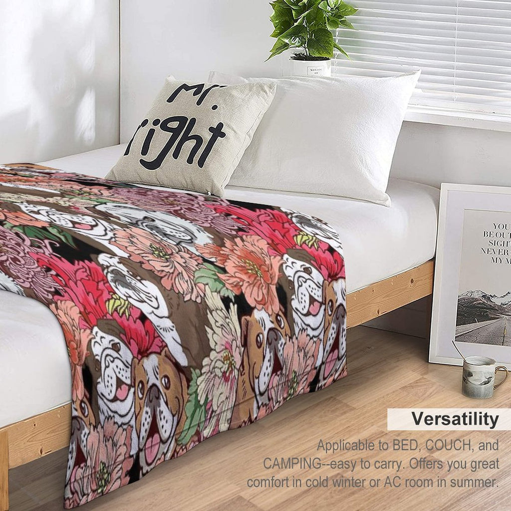 Because English Bulldog Quick-dry Throw Blanket
