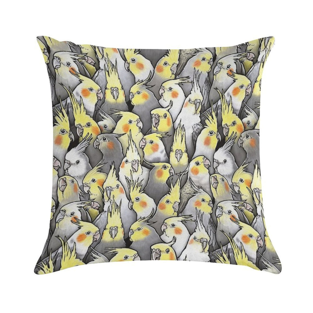 Cockatiels Galore Soft Anti-Pilling Throw Pillow