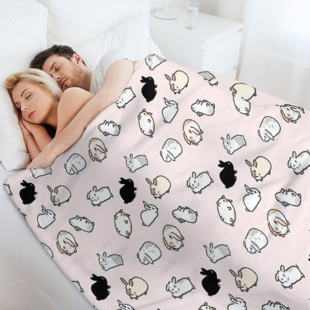Bunny Rabbits Easy Care Throw Blanket