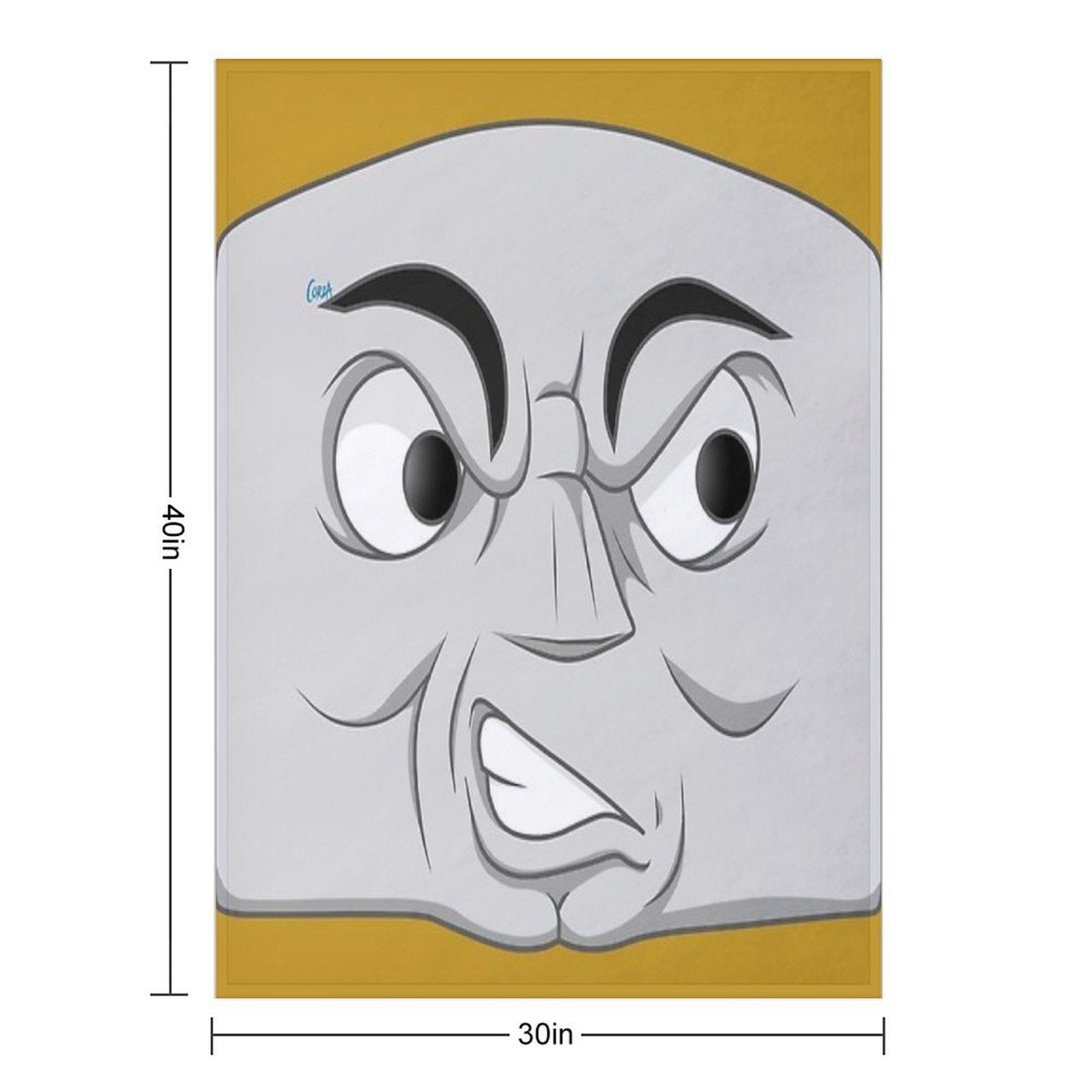 Diesel 10 (angry Face) Travel-friendly Throw Blanket